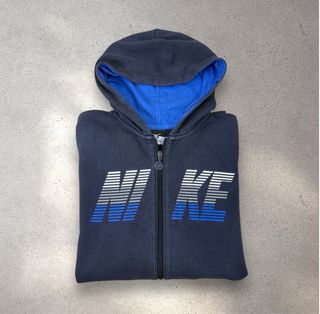 Felpa Nike con cappuccio blu e bianca