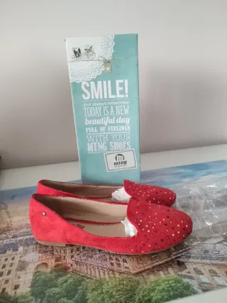 Zapatos planos rojos talla 36