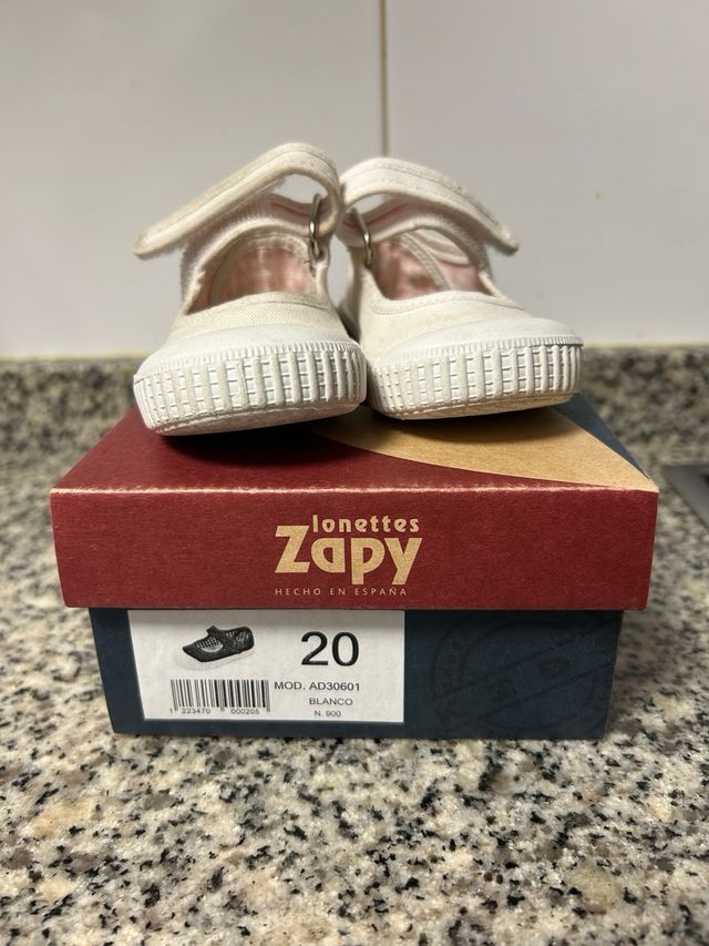 Zapatitos bebé lona blancos