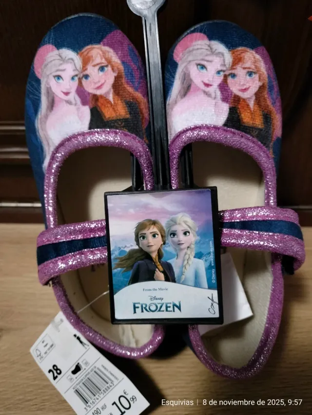 Pantuflas Frozen Niña Talla 28