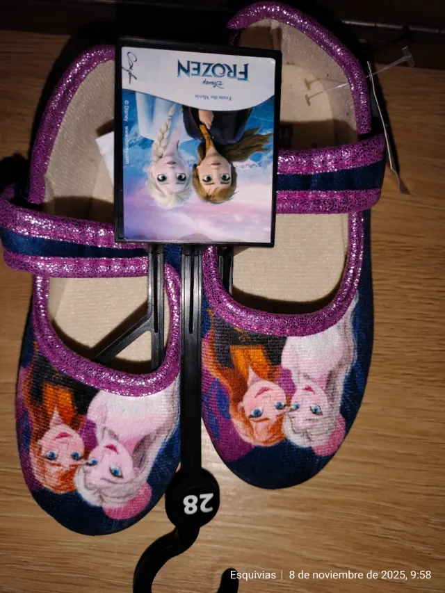 Pantuflas Frozen Niña Talla 28