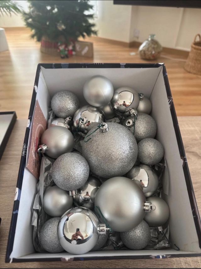 Bolas de Navidad Plateadas