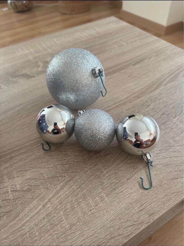 Bolas de Navidad Plateadas