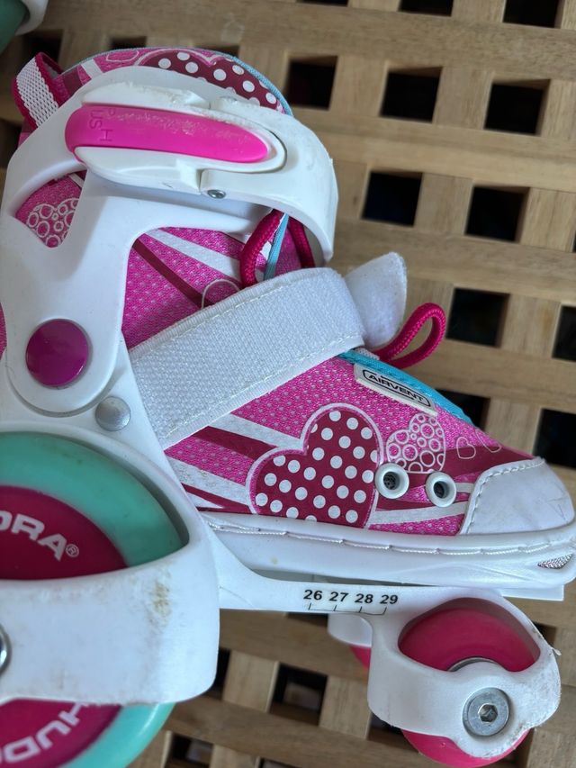 Patines en línea infantiles rosas