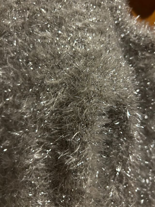 Bershka Jersey Plateado Fiesta Talla S