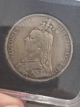 Corona Plata Gran Bretaña 1889.