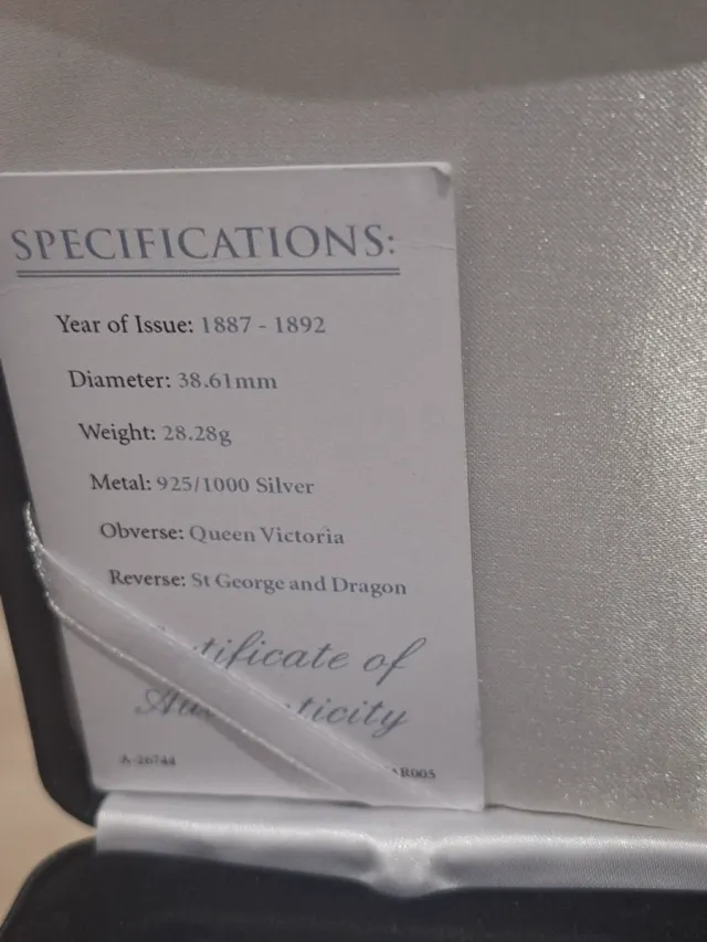 Corona Plata Gran Bretaña 1889.