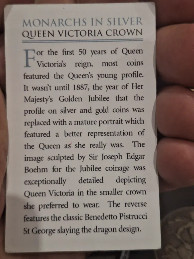 Corona Plata Gran Bretaña 1889.