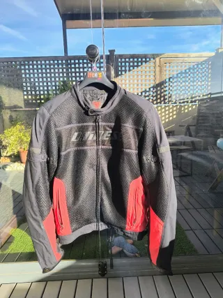 Cazadora Moto Dainese Negra y Roja