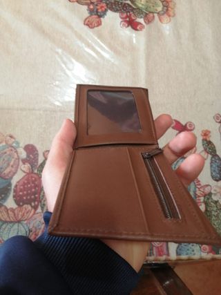 Portafoglio Puro Cuoio Marrone