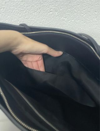 Borsa in vera pelle nera