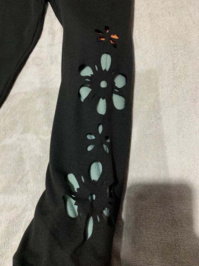 Leggings neri taglia L con ricami