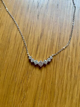 Collar Moissanite Diamantes Plata