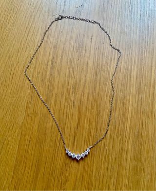 Collar Moissanite Diamantes Plata