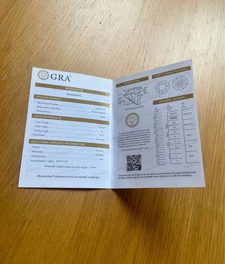 Collar Moissanite Diamantes Plata