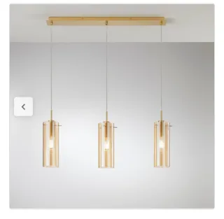 Lampadario moderno oro 3 luci