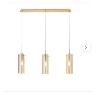 Lampadario moderno oro 3 luci