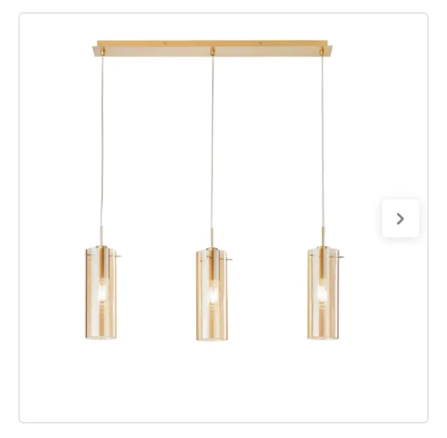 Lampadario moderno oro 3 luci