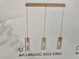 Lampadario moderno oro 3 luci