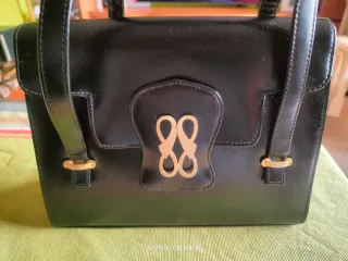 Bolso de piel negro señora