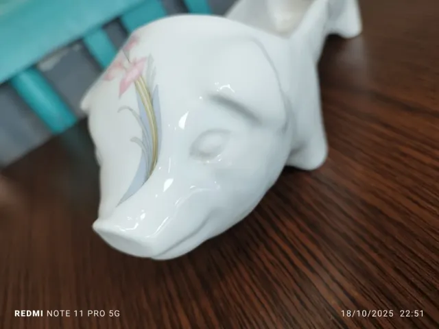 1 Suporte de Salsicha e 1 Patê em Porcelana Francesa