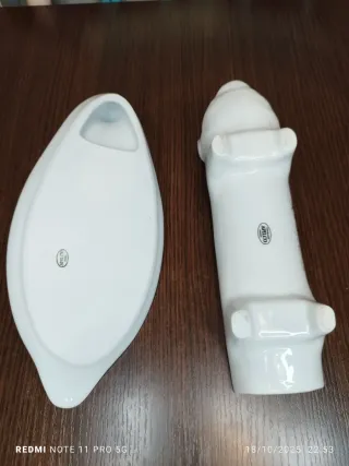 1 Posa Salsichon y 1 Paté Porcelana Francesa