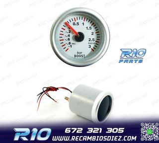 RELOJ PRESIÓN TURBO FONDO BLANCO ILUMINADO