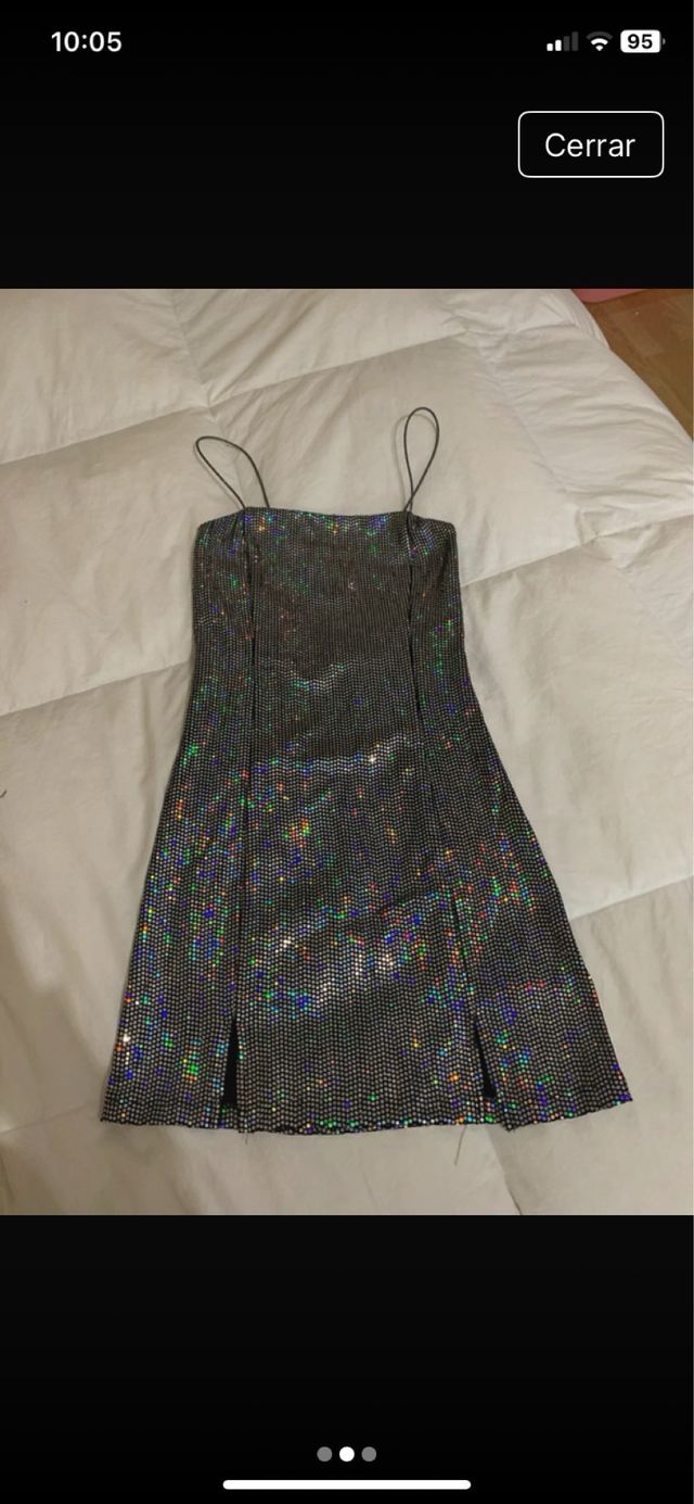 Vestido fiesta lentejuelas brillante