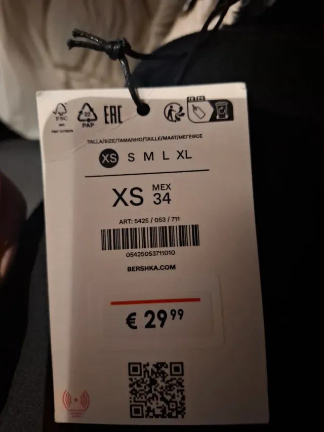 Pantalón Cargo Bershka Beige Talla XS