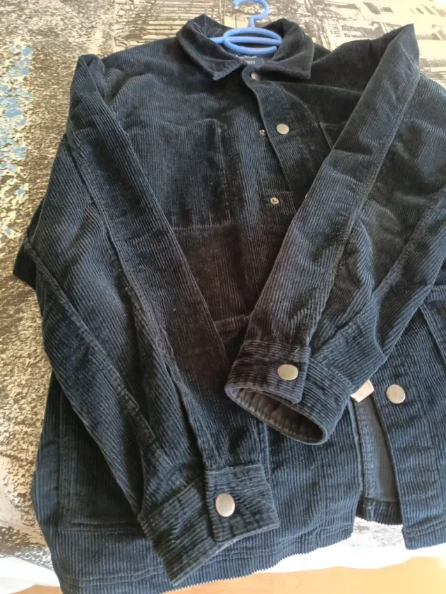 Chaqueta Pana Azul Marino Pull&Bear Talla M