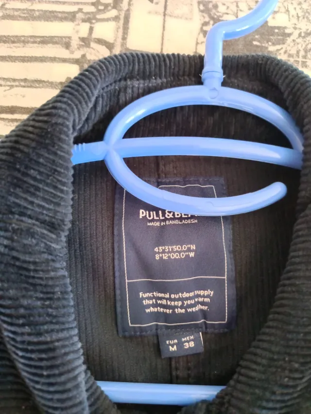 Chaqueta Pana Azul Marino Pull&Bear Talla M