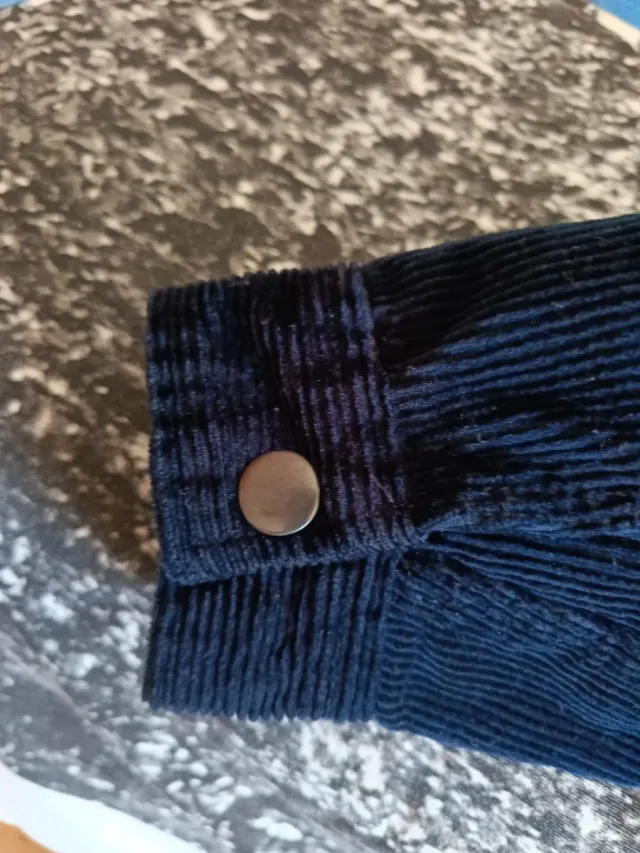 Chaqueta Pana Azul Marino Pull&Bear Talla M