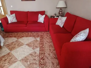 Sofá 3 plazas 2 metros rojo