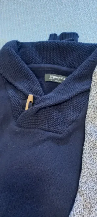 Jersey Springfield Negro y Gris Talla L
