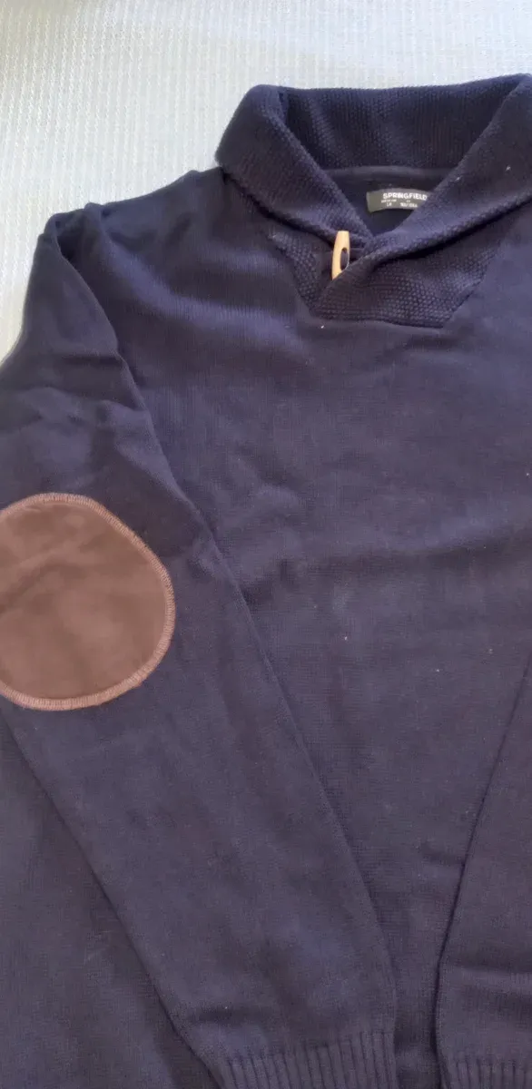 Jersey Springfield Negro y Gris Talla L