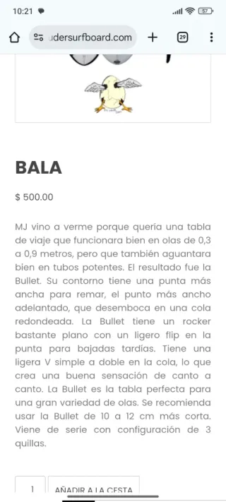 Tabla surf Luke Studer 5'9 Modelo EGG. Volumen 31L