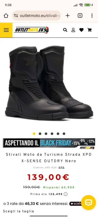 Stivali Moto Xpd X-Journey H2Out Nero