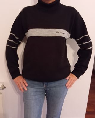 Jersey Ben Sherman Negro y Gris