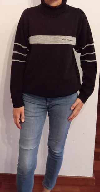 Jersey Ben Sherman Negro y Gris