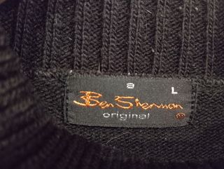 Jersey Ben Sherman Negro y Gris