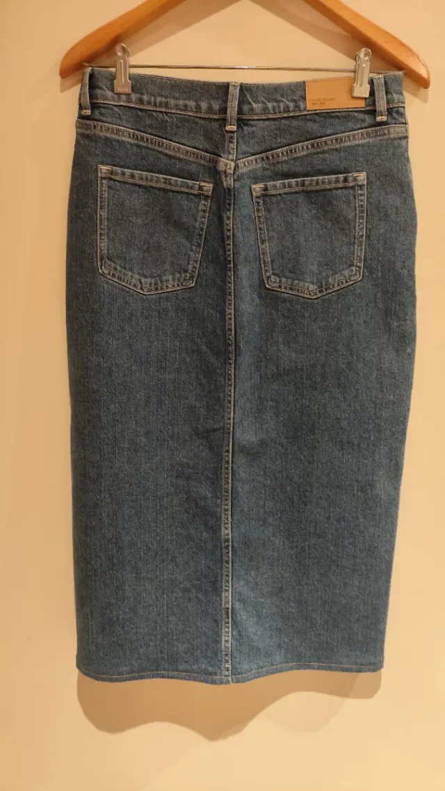 Falda vaquera midi mujer