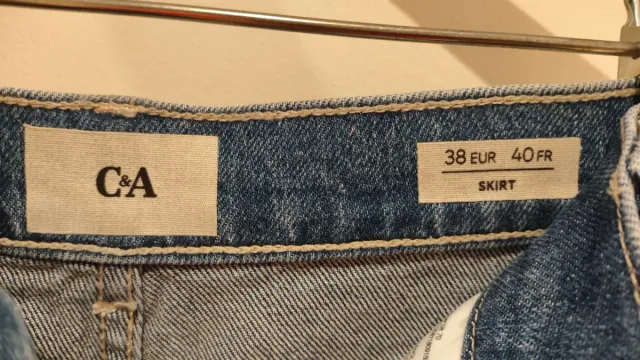 Falda vaquera midi mujer