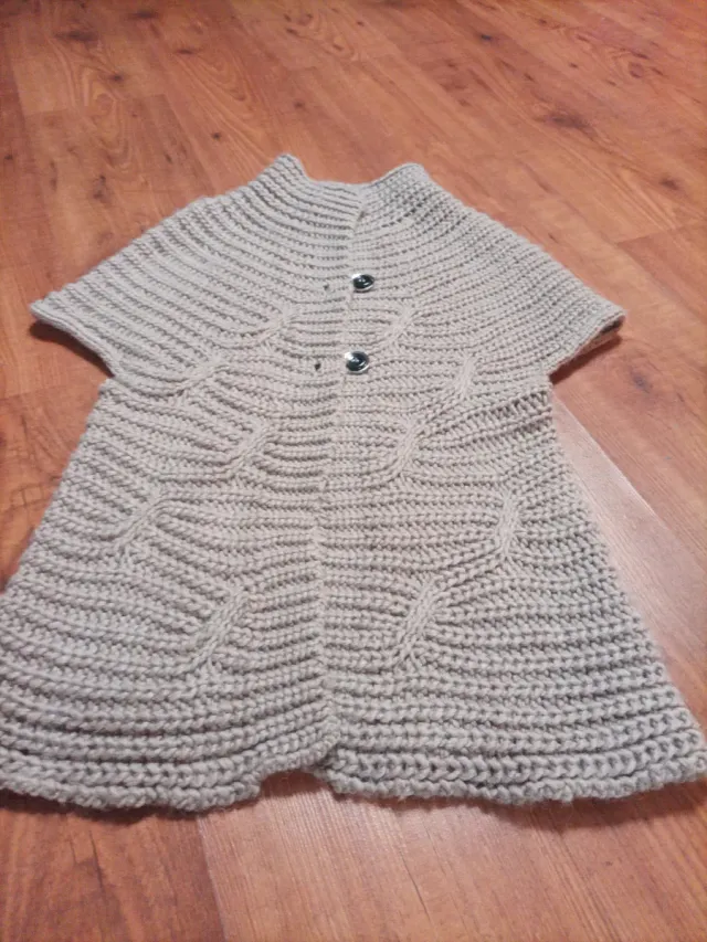 Chaqueta manga corta beige Made in Italy