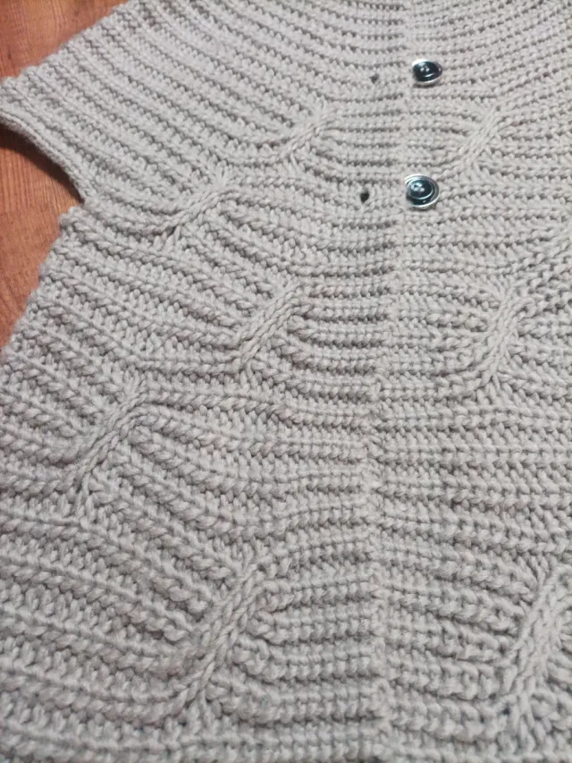 Chaqueta manga corta beige Made in Italy