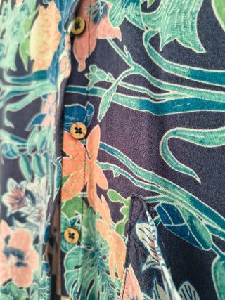Camisa Hawaiana Pull&Bear Azul y Verde