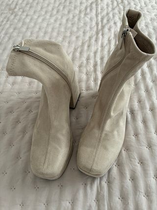 Botas Pull&Bear Beige Tacon Plataforma