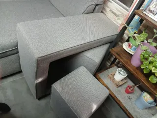 Sofá Chaiselongue Gris Tela