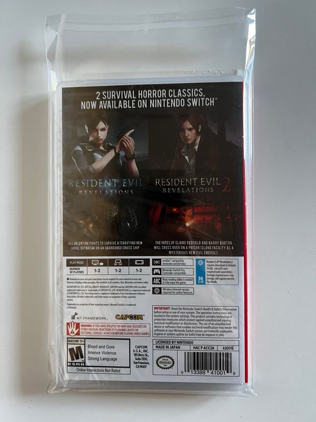 Resident Evil Origins + Revelations Switch precint