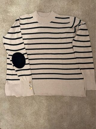 Jersey Sfera Rayas Crema y Azul Marino Talla S