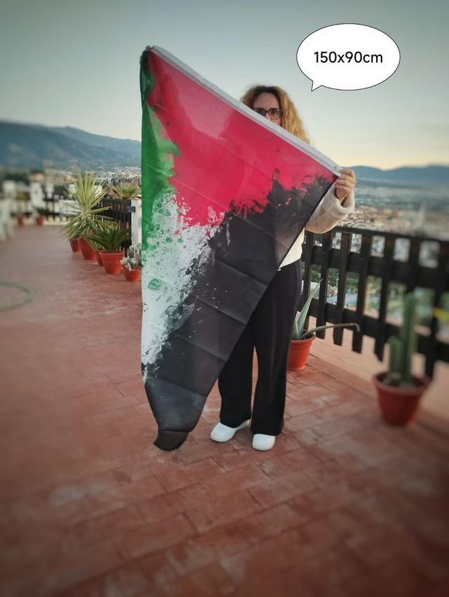 Bandera Palestina difuminada 150x90. Nueva, grande